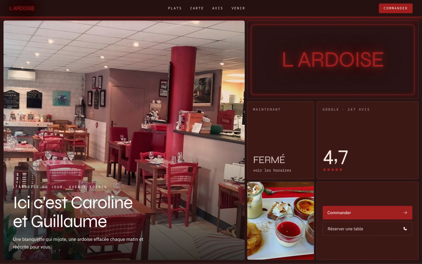 Site créé pour L Ardoise