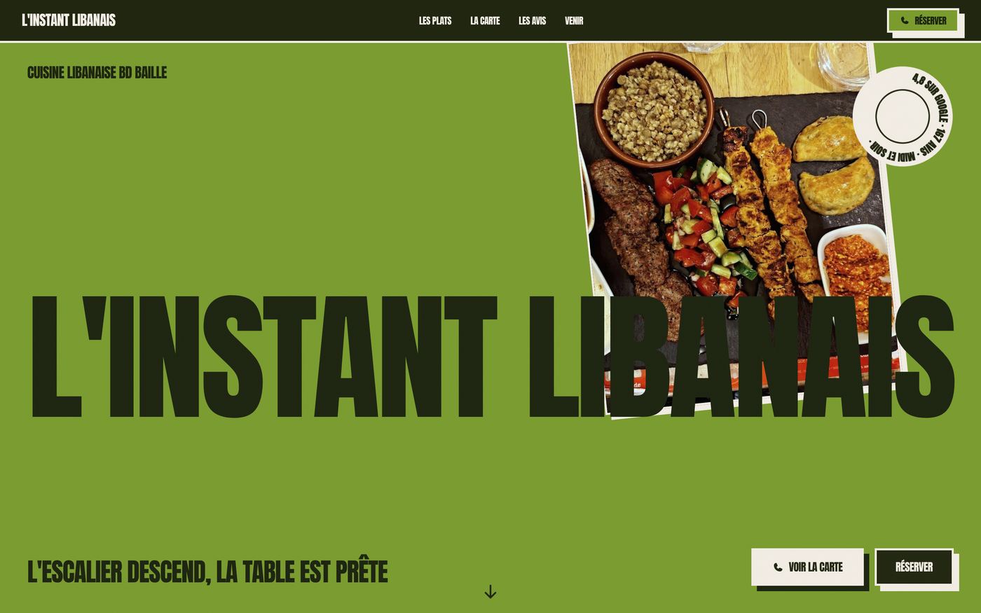 Site créé pour L’instant libanais