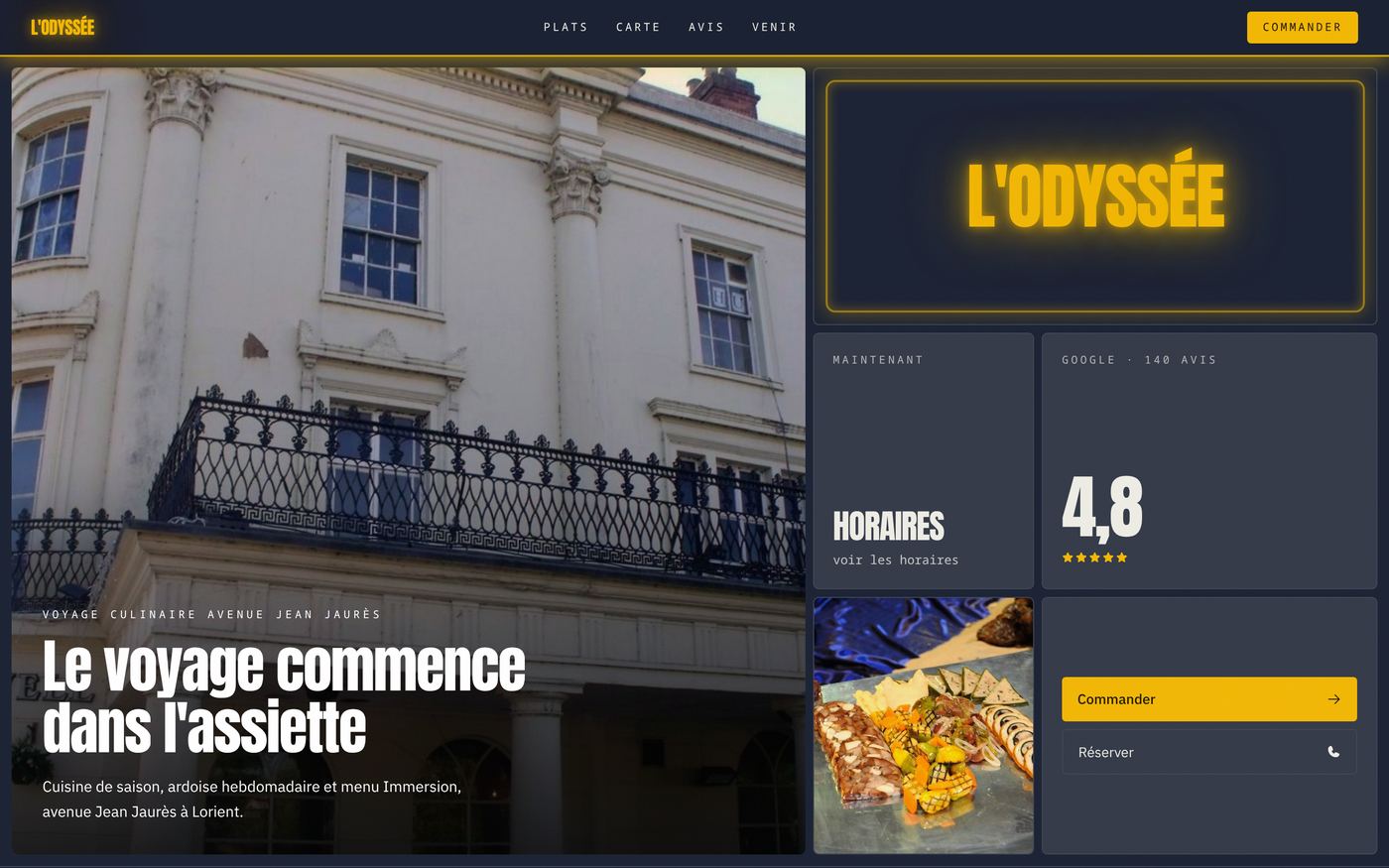 Site créé pour L'Odyssée